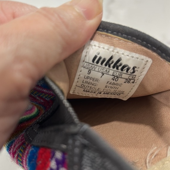 Inkkas Colorful Espadrill Slip On. Size 9W/7M - Picture 9 of 10
